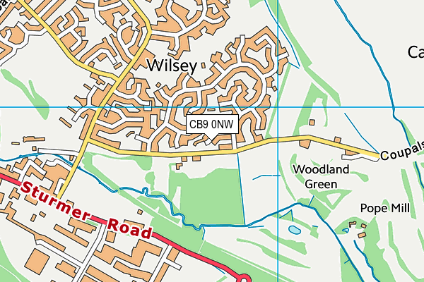 CB9 0NW map - OS VectorMap District (Ordnance Survey)