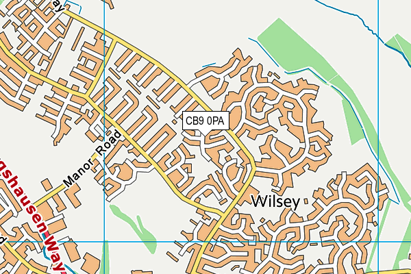 CB9 0PA map - OS VectorMap District (Ordnance Survey)