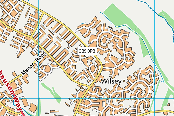 CB9 0PB map - OS VectorMap District (Ordnance Survey)