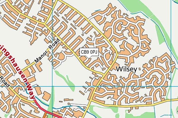 CB9 0PJ map - OS VectorMap District (Ordnance Survey)