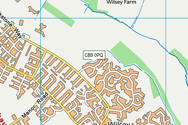 CB9 0PQ map - OS VectorMap District (Ordnance Survey)