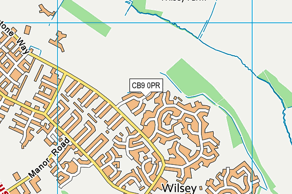 CB9 0PR map - OS VectorMap District (Ordnance Survey)