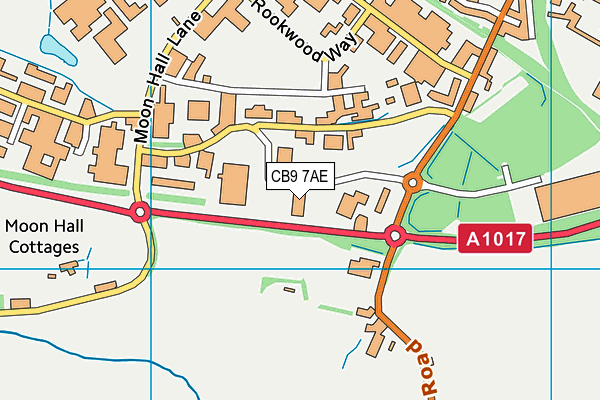 CB9 7AE map - OS VectorMap District (Ordnance Survey)