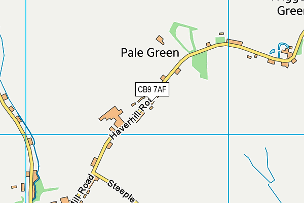 CB9 7AF map - OS VectorMap District (Ordnance Survey)