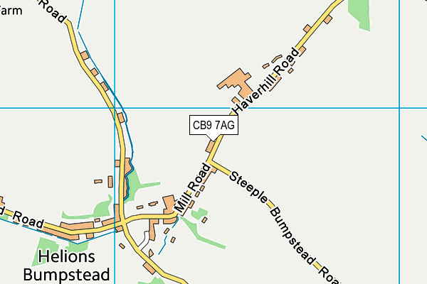 CB9 7AG map - OS VectorMap District (Ordnance Survey)