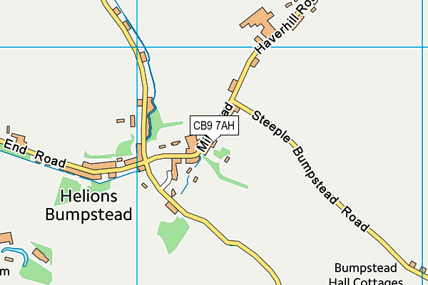 CB9 7AH map - OS VectorMap District (Ordnance Survey)