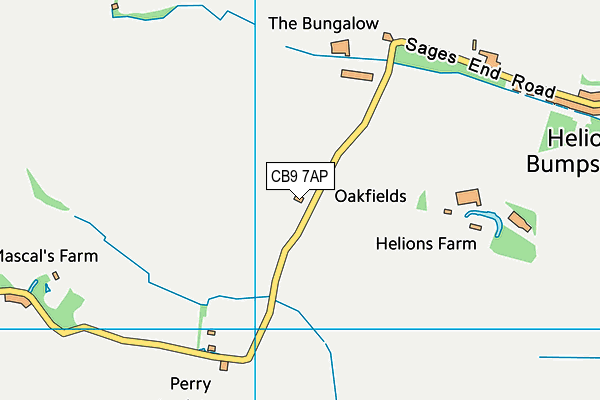 CB9 7AP map - OS VectorMap District (Ordnance Survey)