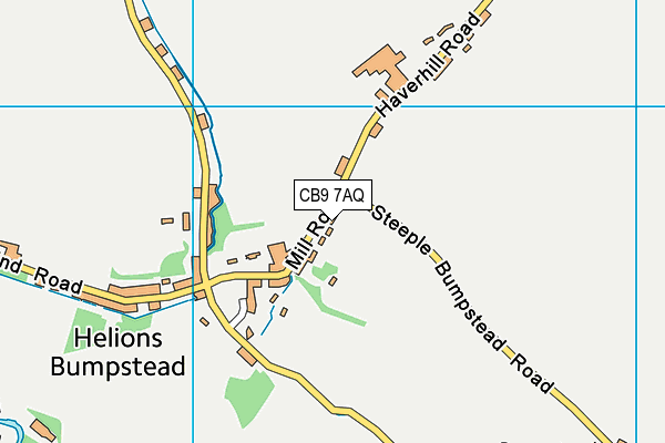 CB9 7AQ map - OS VectorMap District (Ordnance Survey)
