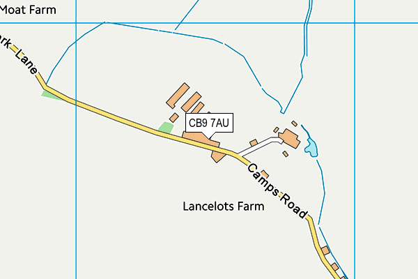 CB9 7AU map - OS VectorMap District (Ordnance Survey)