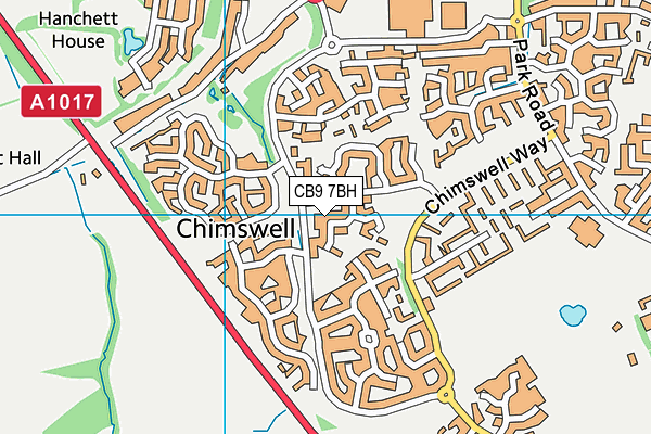 CB9 7BH map - OS VectorMap District (Ordnance Survey)