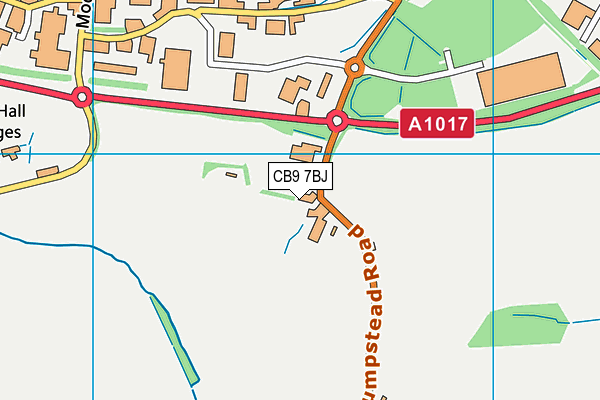 CB9 7BJ map - OS VectorMap District (Ordnance Survey)