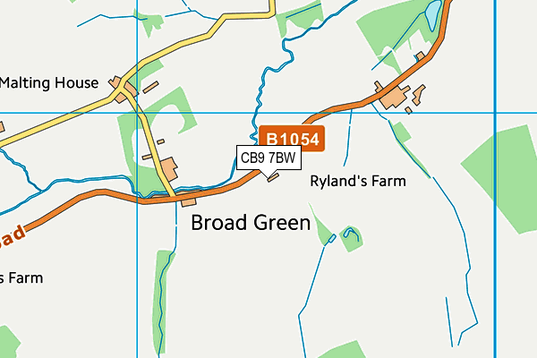 CB9 7BW map - OS VectorMap District (Ordnance Survey)