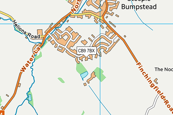 CB9 7BX map - OS VectorMap District (Ordnance Survey)