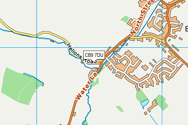 CB9 7DU map - OS VectorMap District (Ordnance Survey)