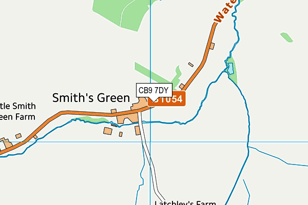 CB9 7DY map - OS VectorMap District (Ordnance Survey)