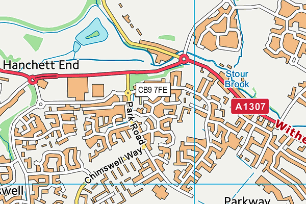 CB9 7FE map - OS VectorMap District (Ordnance Survey)