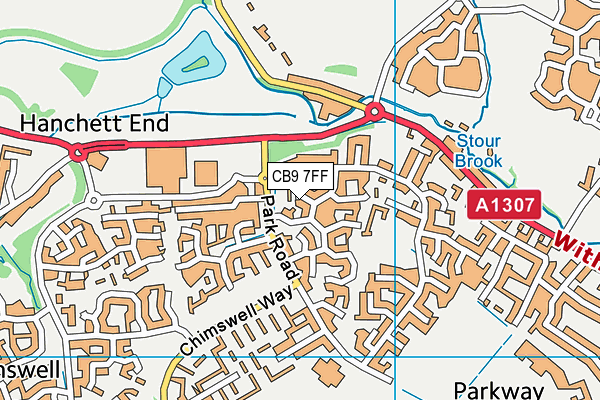 CB9 7FF map - OS VectorMap District (Ordnance Survey)