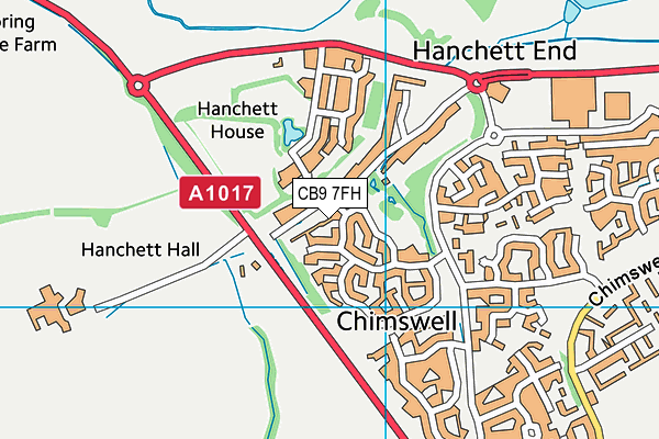 CB9 7FH map - OS VectorMap District (Ordnance Survey)