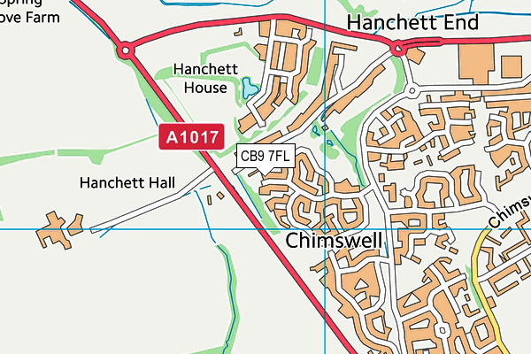 CB9 7FL map - OS VectorMap District (Ordnance Survey)