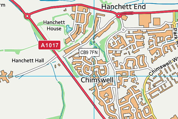 CB9 7FN map - OS VectorMap District (Ordnance Survey)