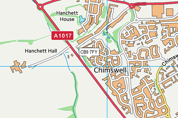 CB9 7FY map - OS VectorMap District (Ordnance Survey)