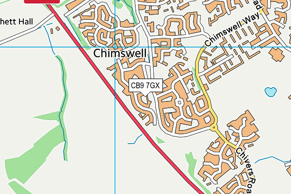 CB9 7GX map - OS VectorMap District (Ordnance Survey)