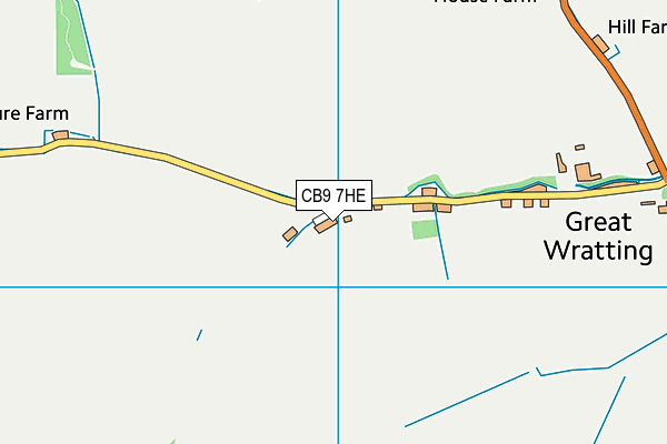 CB9 7HE map - OS VectorMap District (Ordnance Survey)