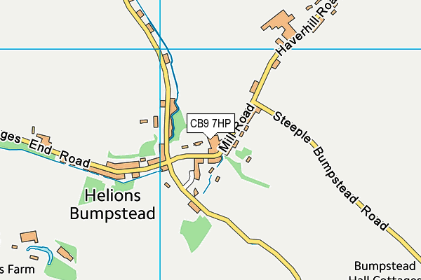 CB9 7HP map - OS VectorMap District (Ordnance Survey)