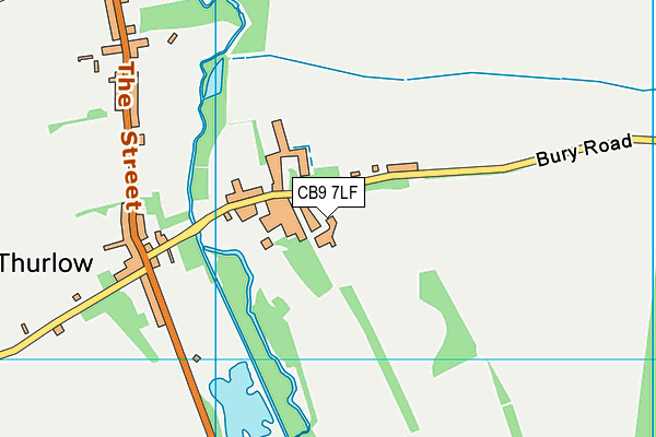 CB9 7LF map - OS VectorMap District (Ordnance Survey)