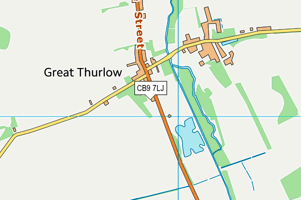 Great Thurlow Recreation Ground map (CB9 7LJ) - OS VectorMap District (Ordnance Survey)