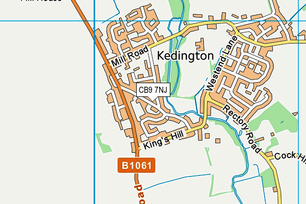 CB9 7NJ map - OS VectorMap District (Ordnance Survey)