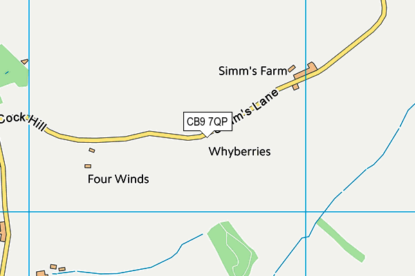 CB9 7QP map - OS VectorMap District (Ordnance Survey)