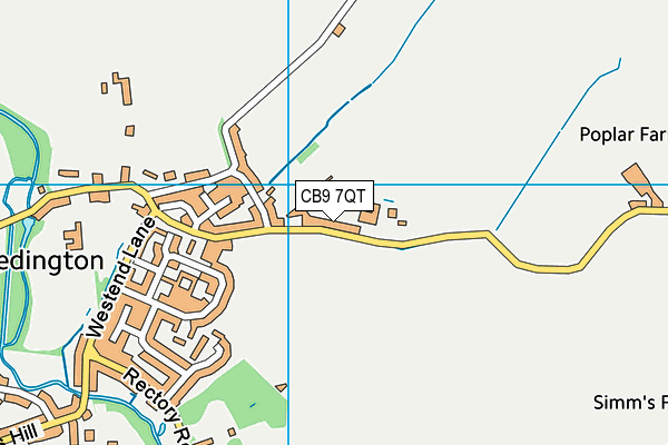 CB9 7QT map - OS VectorMap District (Ordnance Survey)