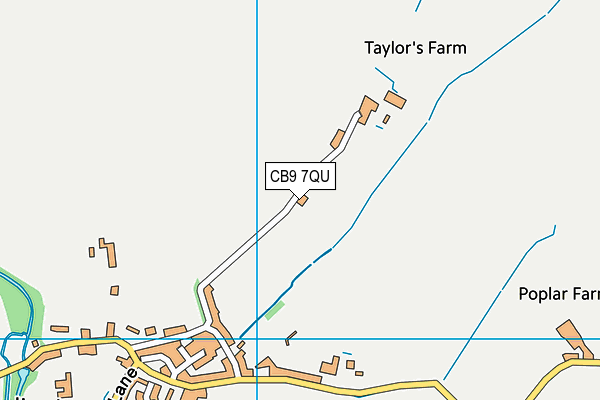 CB9 7QU map - OS VectorMap District (Ordnance Survey)