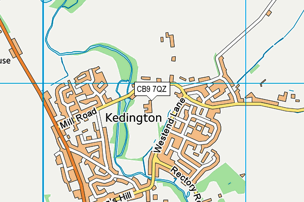CB9 7QZ map - OS VectorMap District (Ordnance Survey)