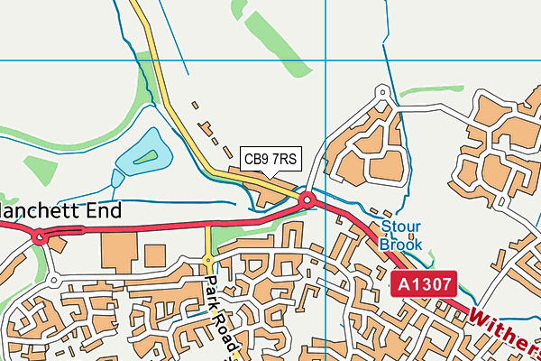 CB9 7RS map - OS VectorMap District (Ordnance Survey)