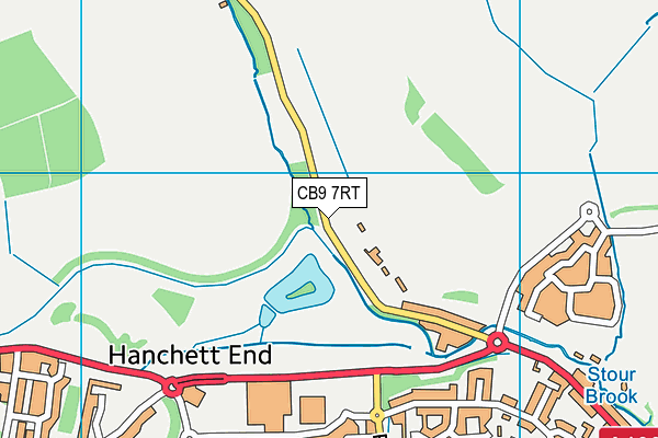 CB9 7RT map - OS VectorMap District (Ordnance Survey)