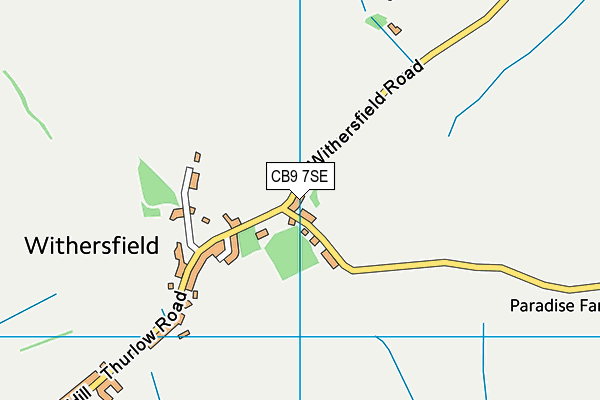 CB9 7SE map - OS VectorMap District (Ordnance Survey)