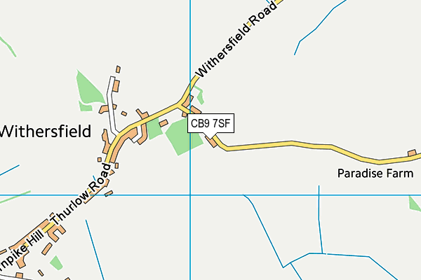 CB9 7SF map - OS VectorMap District (Ordnance Survey)