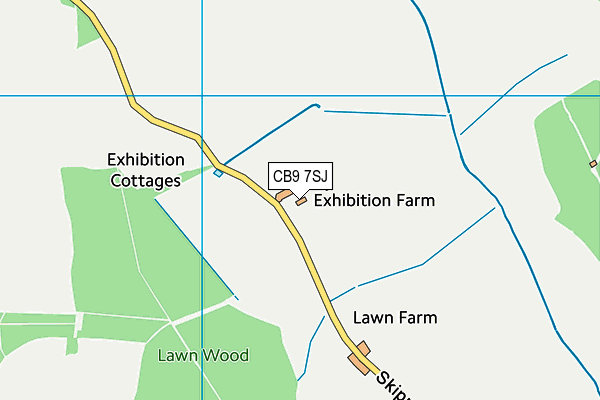 CB9 7SJ map - OS VectorMap District (Ordnance Survey)