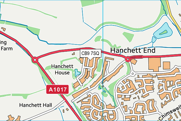 CB9 7SQ map - OS VectorMap District (Ordnance Survey)