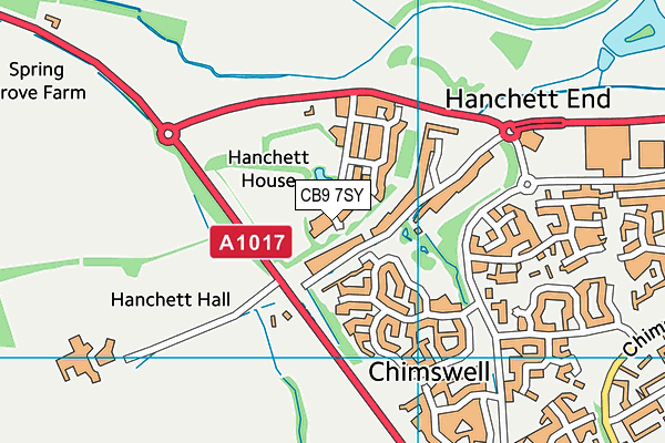 CB9 7SY map - OS VectorMap District (Ordnance Survey)