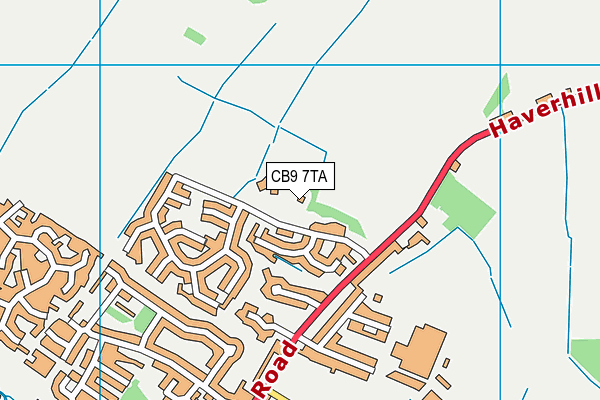 CB9 7TA map - OS VectorMap District (Ordnance Survey)