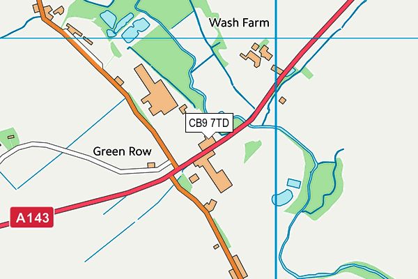 CB9 7TD map - OS VectorMap District (Ordnance Survey)