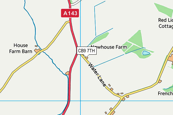 CB9 7TH map - OS VectorMap District (Ordnance Survey)