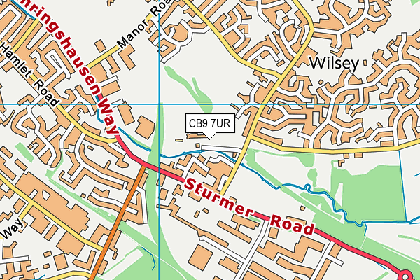 CB9 7UR map - OS VectorMap District (Ordnance Survey)