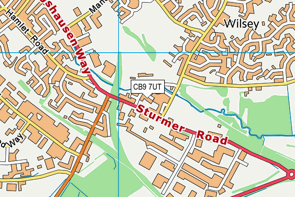 CB9 7UT map - OS VectorMap District (Ordnance Survey)