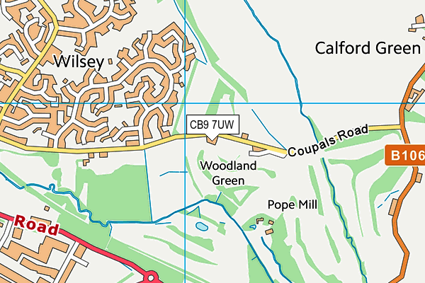 Haverhill Golf Club Ltd map (CB9 7UW) - OS VectorMap District (Ordnance Survey)
