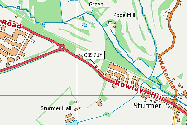 CB9 7UY map - OS VectorMap District (Ordnance Survey)