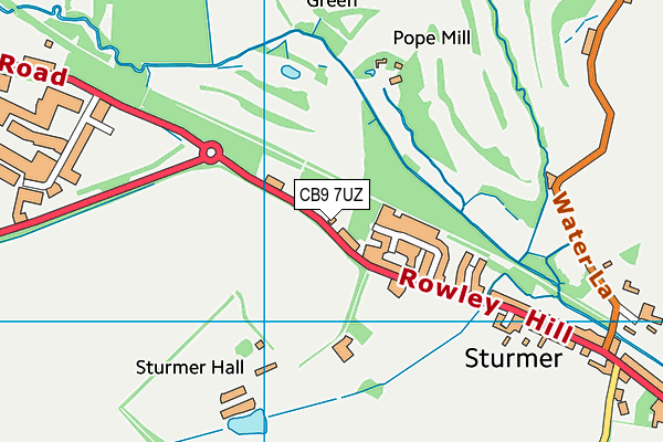 CB9 7UZ map - OS VectorMap District (Ordnance Survey)